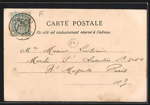 AK Luc-sur-Mer, Le Marais avec deux enfants sur la route