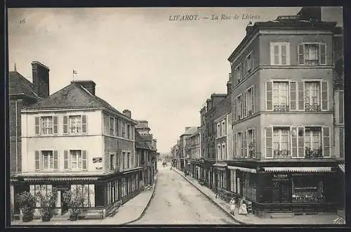 AK Livarot, La Rue de Lisieux