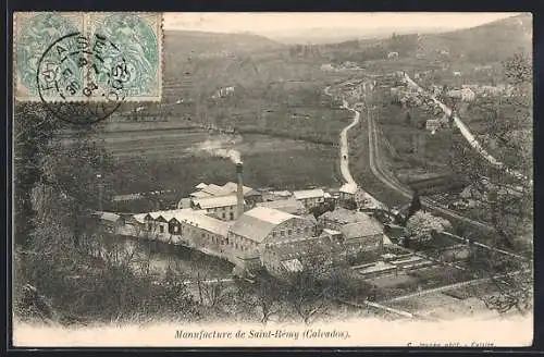 AK Saint-Rémy, Vue de la manufacture et de la campagne environnante