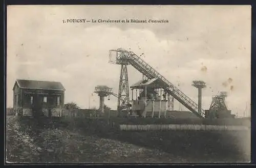 AK Potigny, Le Chevalement et le Bâtiment d`extraction