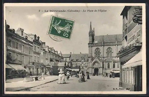 AK La Délivrande, La Place de l`Église