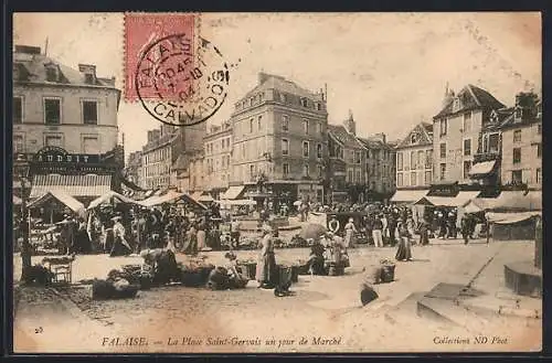 AK Falaise, La Place Saint-Gervais un jour de marché