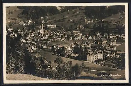 AK Wattwil /Toggenburg, Totalansicht aus der Vogelschau