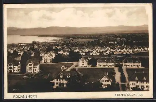 AK Romanshorn, Eigenheimquartier mit Wasserblick aus der Vogelschau