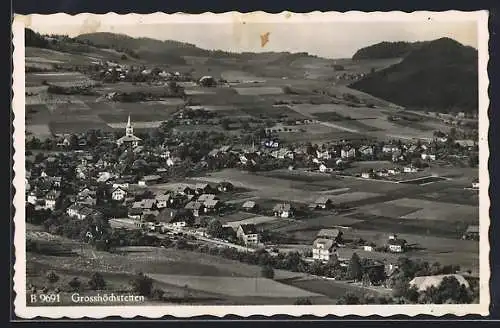 AK Grosshöchstetten, Totalansicht aus der Vogelschau