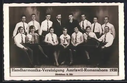 AK Amriswil, Handharmonika-Vereinigung Amriswil-Romanshorn 1930, Gruppenfoto