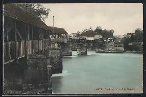 AK Rheinfelden, Alte Brücke mit Überdachung