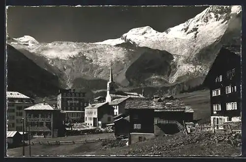 AK Saas Fée, Allalinhorn und Alphubel, Feegletscher