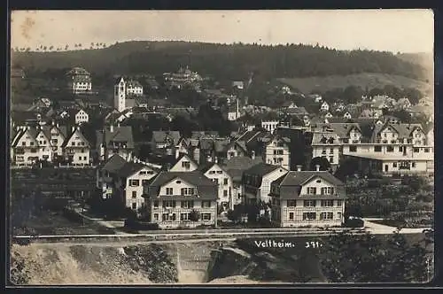 AK Winterthur, Veltheim mit Kirche aus der Vogelschau