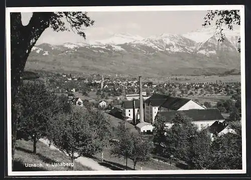 AK Uznach, Ortsansicht vom Uznaberg