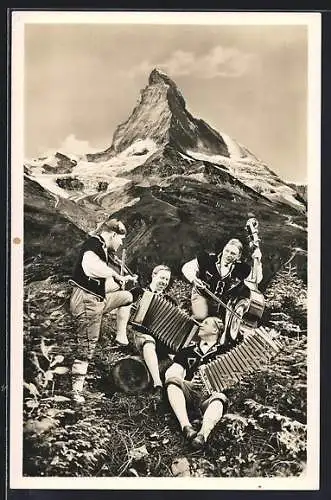 AK Biel, Trachtenmusiker und Jodler Gebrüder Moser