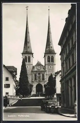 AK Luzern, Blick auf die Hofkirche