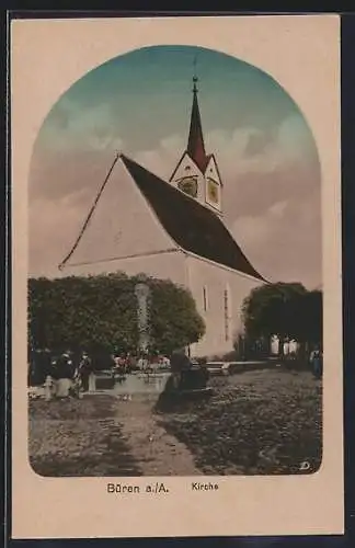 AK Büren a. A., Partie an der Kirche