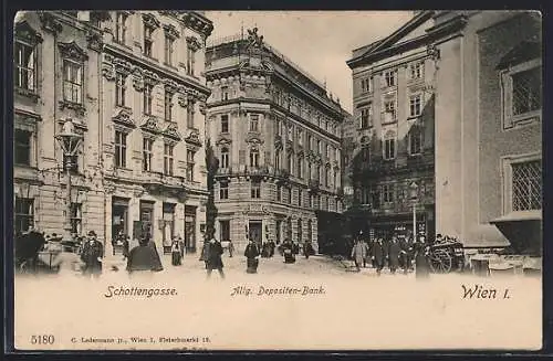 AK Wien, Schottengasse 1, Allg. Depositen-Bank