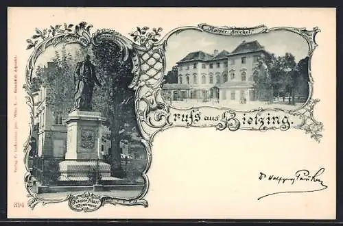 AK Wien, Hietzing, Gasthaus Kaiser-Stöckel, Kaiser Max Monument