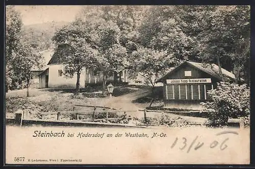 AK Mauerbach /N.-Oe., Steinbach bei Hadersdorf, Restaurant Johann Rupp