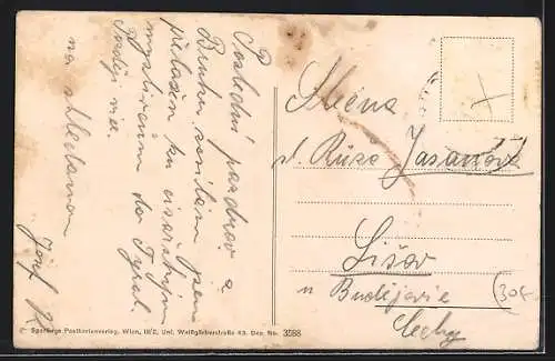 AK Bruck a. d. Leitha, Geschäft J. R. Lang in der Maria Theresienstrasse