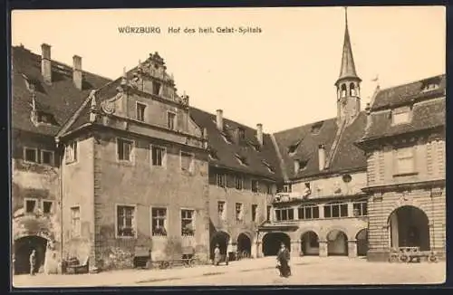 AK Würzburg, Hof des heil. Geist-Spitals