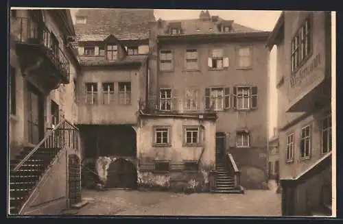 AK Würzburg, Bergmeisterhof, Peterstrasse Ecke Obere Johannitergasse