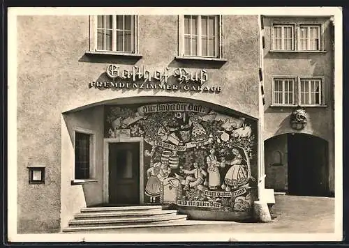 AK Würzburg, Gasthof Russ in der Augustiner u. Wolfhartsgasse 1