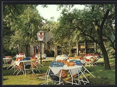 AK Mülheim-Saarn / Ruhr, Gartenrestaurant Zur Jagdgrenze