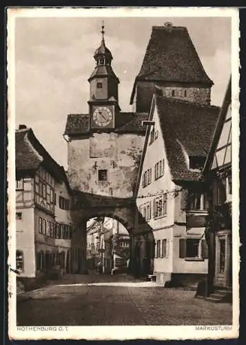 AK Rothenburg / Tauber, Partie am Markusturm