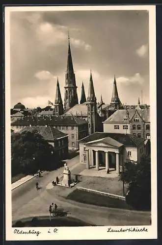 AK Oldenburg / O., Blick auf die Lambertikirche