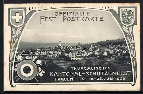 AK Frauenfeld, Thurgauisches Kantonal-Schützenfest 1909, Totalansicht