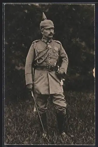 AK Kaiser Wilhelm II. in Uniform mit Pickelhaube