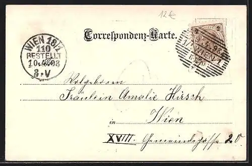 AK Osterhase schiebt einen Karren mit Osterei