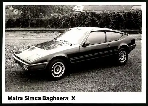 Fotografie Auto Matra Simca Bagheera X, Sportwagen - Coupe, Werkfoto