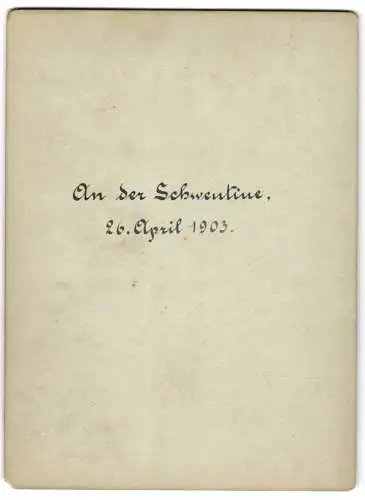 3 Fotografien unbekannter Fotograf, Ansicht Danzig - Gdansk, Gehöft Prangenau / Praust, Oliva, An der Schwentine 1902-19