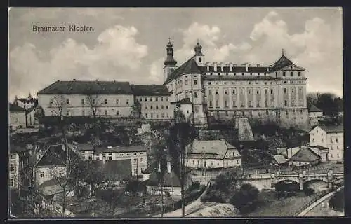 AK Braunau, Baunauer Kloster mit Wohnhäusern