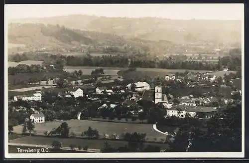 AK Ternberg, Ortsansicht mit Kirche aus der Vogelschau