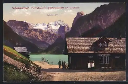 AK Gosau, Tiefenbacher`s Gastwirtschaft am Gosausee, Gasthaus