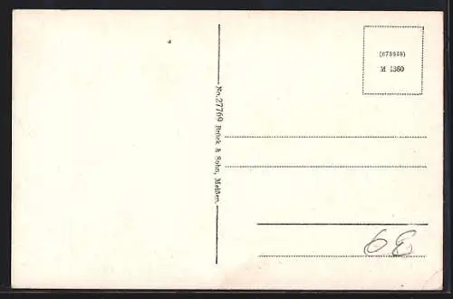 AK Radebeul, Teilansicht mit Gasthaus Spitzhaus