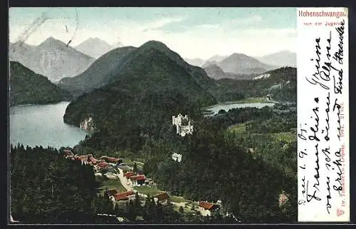 AK Hohenschwangau, Totalansicht von der Jugend