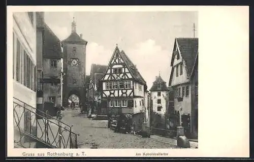 AK Rothenburg o. T., Am Koboldzellertor