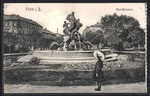 AK Fürth i. B., Kunstbrunnen