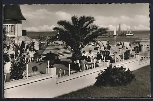 AK Grömitz, Cafe Strandhalle, Palmenterrasse