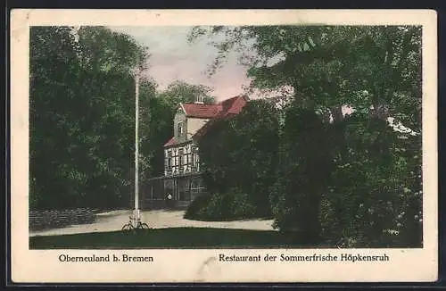 AK Oberneuland b. Bremen, Restaurant der Sommerfrische Höpkensruh