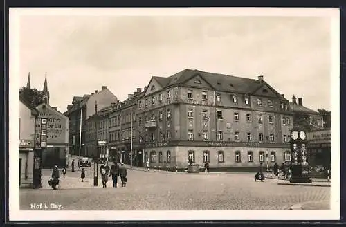 AK Hof i. B., Hotel und Gaststätte Strauss