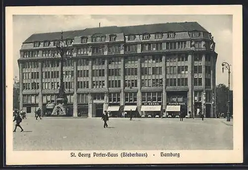 AK Hamburg-St.Georg, Restaurant St. Georg Porter-Haus mit Strassenpartie