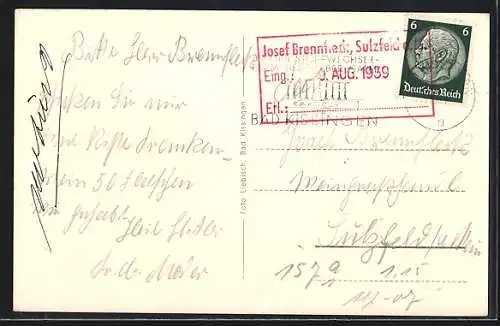 AK Bad Kissingen, Café und Conditorei Willi Meder, Innenansicht
