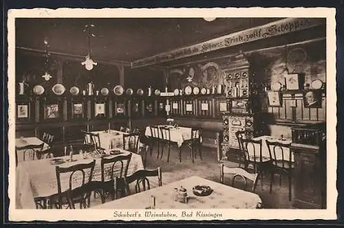 AK Bad Kissingen, Restaurant Schubert`s Weinstuben, Kirchgasse 2