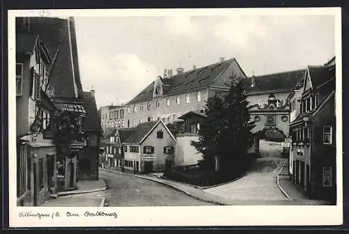 AK Dillingen /Donau, Am Stadtberg, Geschäft von Uhrmacher Eugen Marz