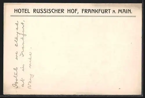 AK Frankfurt a. M., Hotel Russischer Hof, Haupt-Bahnhof