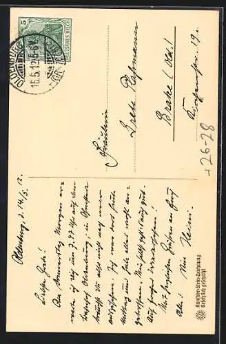 Steindruck-AK Oldenburg i. Gr., Altes Haus in der Langestrasse