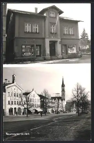 AK Neumarkt-St. Veit, Geschäftshaus Agnes Oswald, Strassenpartie