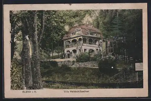 AK Elend i. H., Pension Villa Waldschlösschen